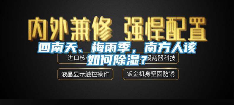 回南天、梅雨季，南方人該如何除濕？