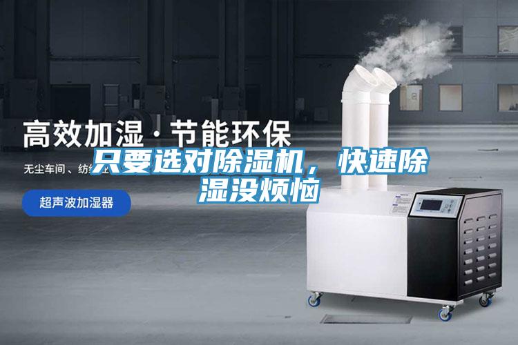 只要選對除濕機(jī)，快速除濕沒煩惱