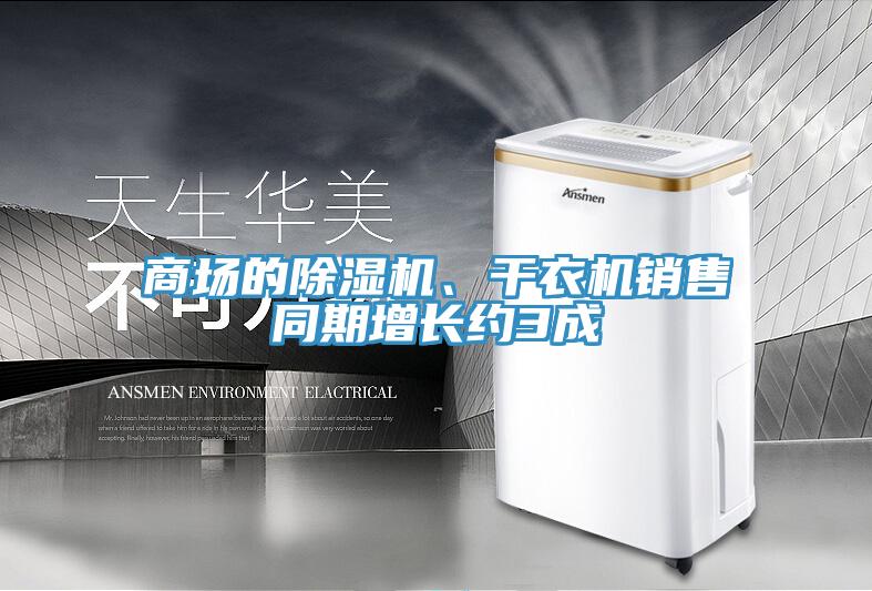 商場(chǎng)的除濕機(jī)、干衣機(jī)銷售同期增長約3成