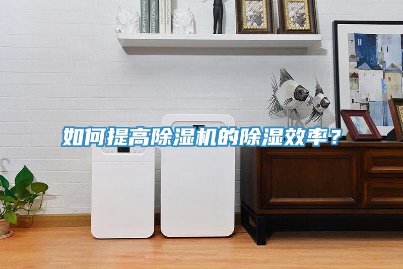如何提高除濕機的除濕效率？