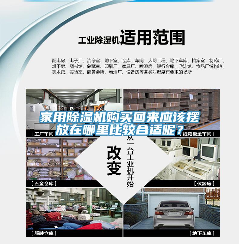 家用除濕機購買回來應該擺放在哪里比較合適呢？