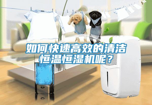 如何快速高效的清潔恒溫恒濕機呢？