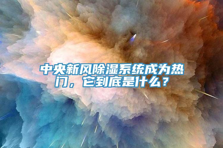 中央新風(fēng)除濕系統(tǒng)成為熱門，它到底是什么？