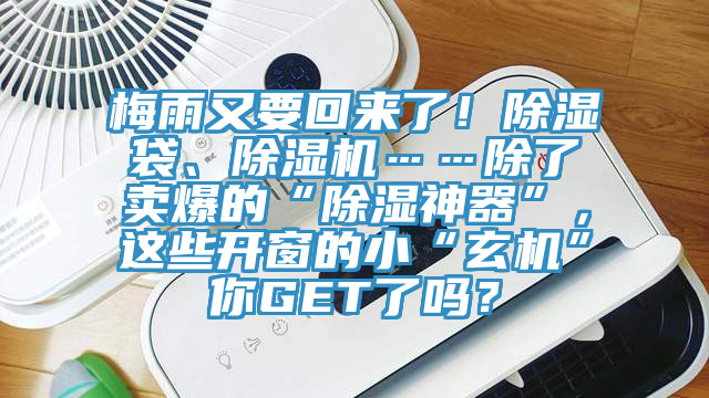 梅雨又要回來了！除濕袋、除濕機(jī)……除了賣爆的“除濕神器”，這些開窗的小“玄機(jī)”你GET了嗎？
