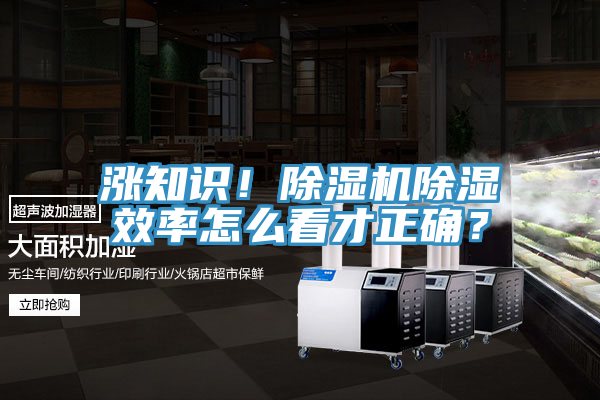 漲知識！除濕機除濕效率怎么看才正確？