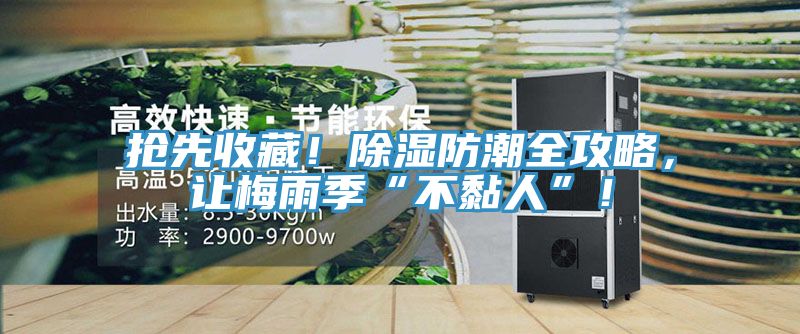 搶先收藏！除濕防潮全攻略，讓梅雨季“不黏人”！