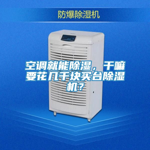 空調(diào)就能除濕，干嘛要花幾千塊買臺(tái)除濕機(jī)？