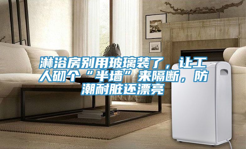 淋浴房別用玻璃裝了，讓工人砌個“半墻”來隔斷，防潮耐臟還漂亮