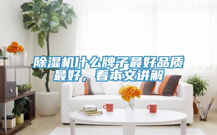 除濕機什么牌子最好品質(zhì)最好，看本文講解