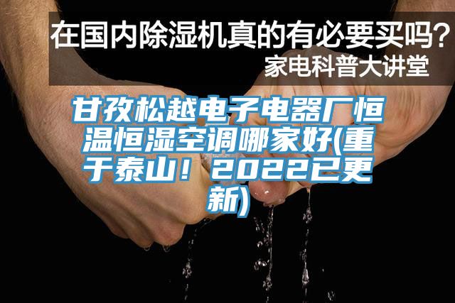 甘孜松越電子電器廠恒溫恒濕空調(diào)哪家好(重于泰山！2022已更新)