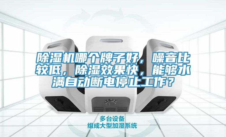 除濕機(jī)哪個(gè)牌子好，噪音比較低，除濕效果快，能夠水滿自動(dòng)斷電停止工作？