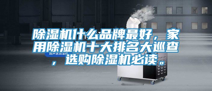 除濕機什么品牌最好，家用除濕機十大排名大巡查，選購除濕機必讀。