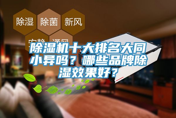 除濕機十大排名大同小異嗎？哪些品牌除濕效果好？