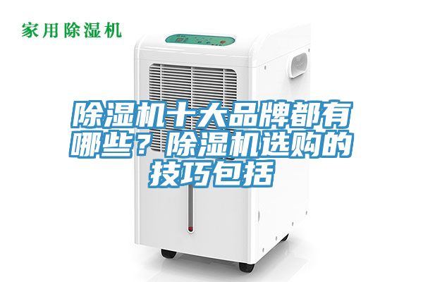 除濕機十大品牌都有哪些？除濕機選購的技巧包括